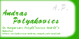 andras polyakovics business card